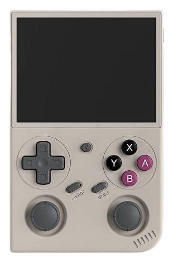 Anbernic RG 35 handheld, cut out from the manufacturer's product photo