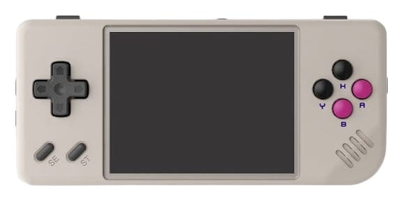 Anbernic RG28XX handheld, cut out from the manufacturer's product photo