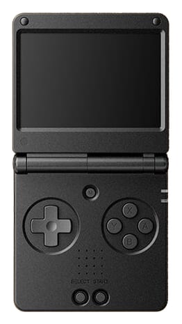 Anbernic RG SP handheld, cut out from the manufacturer's product photo